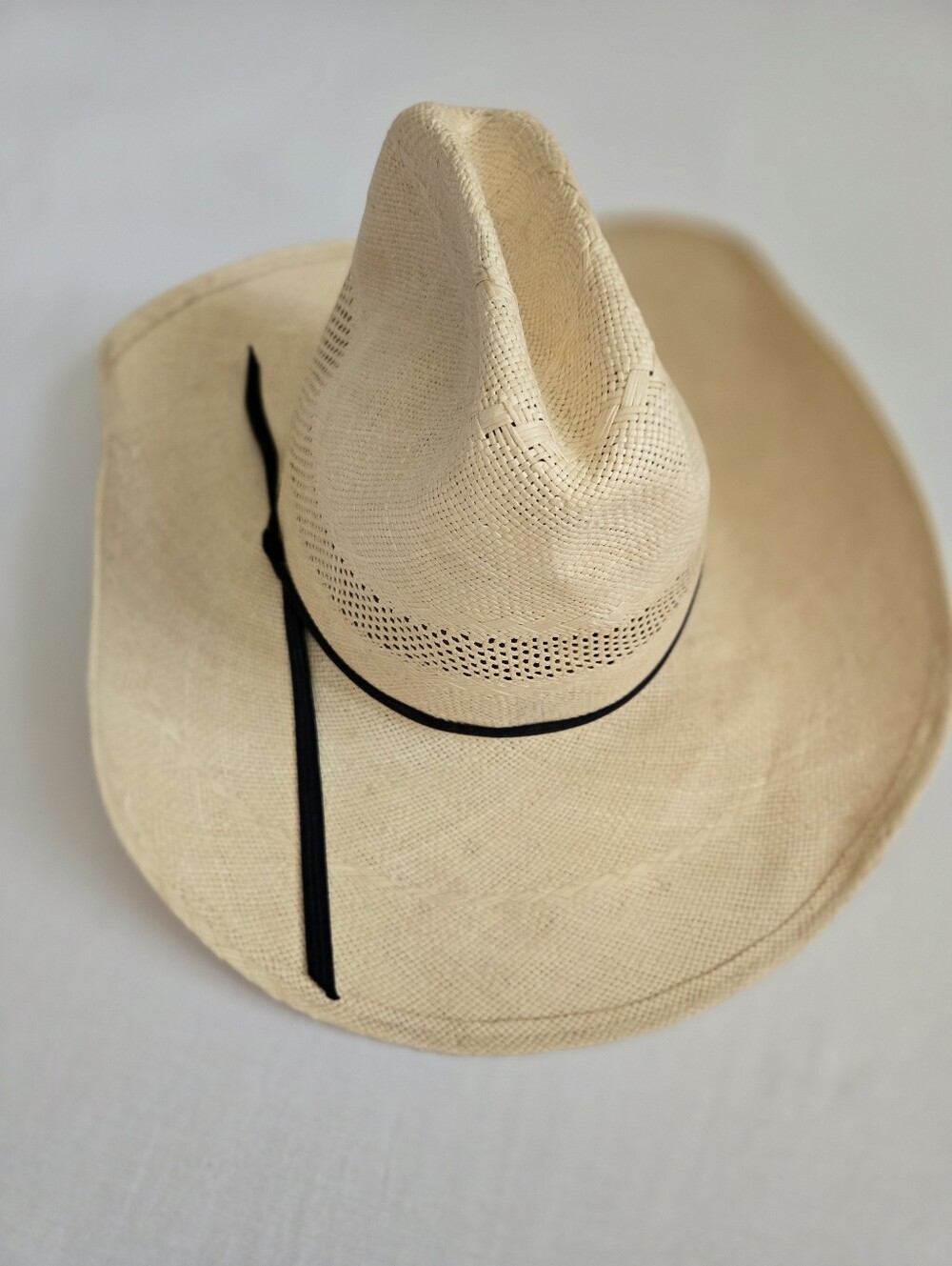 Eddy Bros. Vintage Cowboy Straw Hat Silver Cloud Tan Size 7 1/8